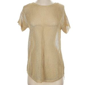 MICHAEL Michael Kors Gold Mesh Top